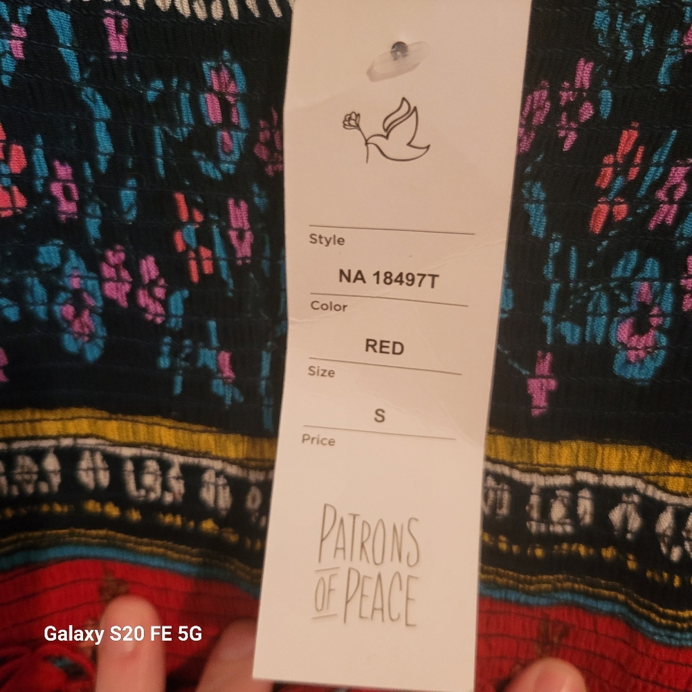 Patrons of Peace Multicolor Boho Tank Top - Picture 6 of 8